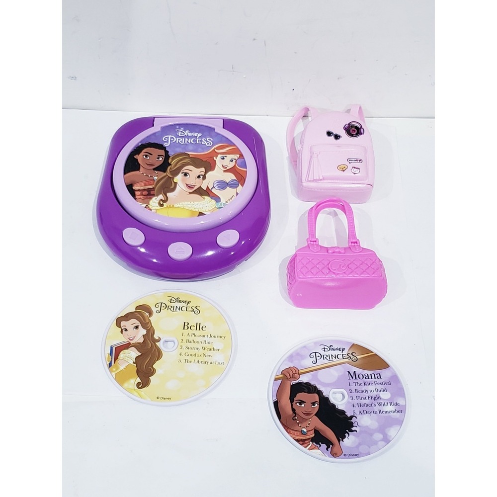 2018 Disney Princess Music Player Studio Fun Belle and Moana Disc WORKS